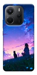 Чехол itsPrint Space girl and cat для Xiaomi Redmi Note 14 4G (Int. version)