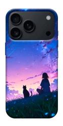 Чехол itsPrint Space girl and cat для Apple iPhone 17 Pro Max (6.9")