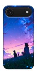 Чехол itsPrint Space girl and cat для Apple iPhone 17 Air (6.5")