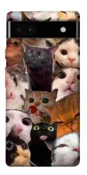 Чехол itsPrint Сats сollage для Google Pixel 6a
