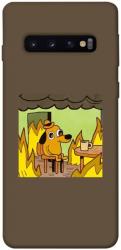Чехол itsPrint Dog in the fire для Samsung Galaxy S10