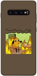 Чехол itsPrint Dog in the fire для Samsung Galaxy S10+
