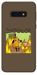 Чехол itsPrint Dog in the fire для Samsung Galaxy S10e