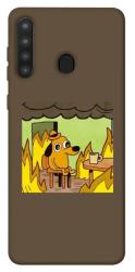 Чехол itsPrint Dog in the fire для Samsung Galaxy A21