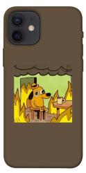 Чехол itsPrint Dog in the fire для Apple iPhone 12 Pro (6.1")