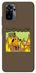 Чехол itsPrint Dog in the fire для Xiaomi Redmi Note 10 / Note 10s