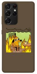Чехол itsPrint Dog in the fire для Samsung Galaxy S21 Ultra