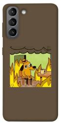 Чехол itsPrint Dog in the fire для Samsung Galaxy S21
