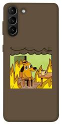 Чехол itsPrint Dog in the fire для Samsung Galaxy S21+