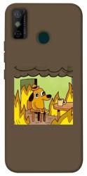 Чехол itsPrint Dog in the fire для TECNO Spark 6 Go