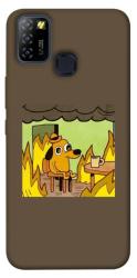 Чехол itsPrint Dog in the fire для Infinix Hot 10 Lite