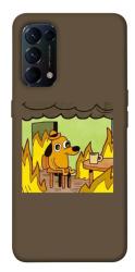 Чехол itsPrint Dog in the fire для Oppo Reno 5 4G