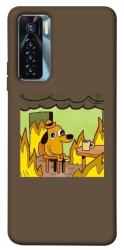 Чехол itsPrint Dog in the fire для TECNO Camon 17 Pro