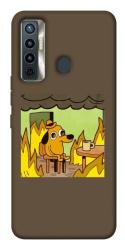 Чехол itsPrint Dog in the fire для TECNO Camon 17 Pro
