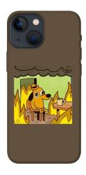 Чехол itsPrint Dog in the fire для Apple iPhone 13 mini (5.4")