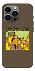 Чехол itsPrint Dog in the fire для Apple iPhone 13 Pro (6.1")