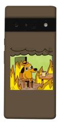 Чехол itsPrint Dog in the fire для Google Pixel 6 Pro