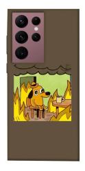 Чехол itsPrint Dog in the fire для Samsung Galaxy S22 Ultra