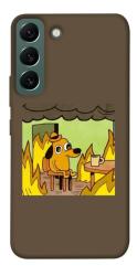 Чехол itsPrint Dog in the fire для Samsung Galaxy S22