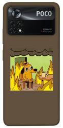 Чехол itsPrint Dog in the fire для Xiaomi Poco X4 Pro 5G