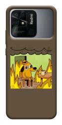 Чехол itsPrint Dog in the fire для Xiaomi Redmi 10C