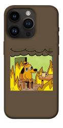 Чехол itsPrint Dog in the fire для Apple iPhone 14 Pro (6.1")