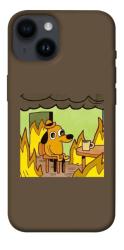 Чехол itsPrint Dog in the fire для Apple iPhone 14 (6.1")