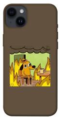 Чехол itsPrint Dog in the fire для Apple iPhone 14 Plus (6.7")
