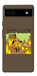 Чехол itsPrint Dog in the fire для Google Pixel 6a