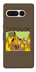 Чехол itsPrint Dog in the fire для Google Pixel 7 Pro