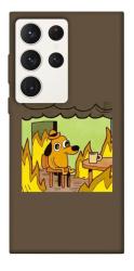 Чехол itsPrint Dog in the fire для Samsung Galaxy S23 Ultra