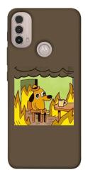 Чехол itsPrint Dog in the fire для Motorola Moto E40