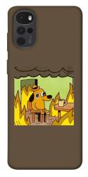 Чехол itsPrint Dog in the fire для Motorola Moto G22