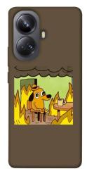 Чехол itsPrint Dog in the fire для Realme 10 Pro+