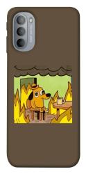 Чехол itsPrint Dog in the fire для Motorola Moto G31
