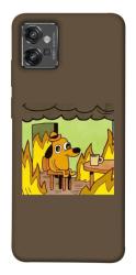 Чехол itsPrint Dog in the fire для Motorola Moto G32