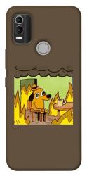 Чехол itsPrint Dog in the fire для Nokia C21 Plus