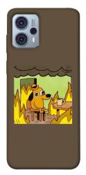 Чехол itsPrint Dog in the fire для Motorola Moto G23