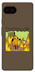 Чехол itsPrint Dog in the fire для Google Pixel 7a