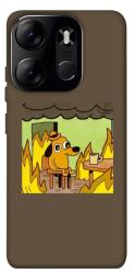 Чехол itsPrint Dog in the fire для Tecno Spark Go 2023