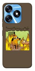 Чехол itsPrint Dog in the fire для TECNO Spark 10 Pro