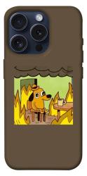 Чехол itsPrint Dog in the fire для Apple iPhone 15 Pro (6.1")