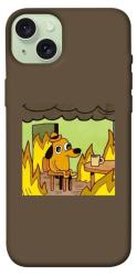 Чехол itsPrint Dog in the fire для Apple iPhone 15 Plus (6.7")