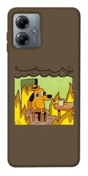 Чехол itsPrint Dog in the fire для Motorola Moto G14