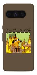 Чехол itsPrint Dog in the fire для Google Pixel 8 Pro