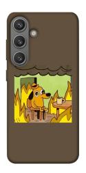 Чехол itsPrint Dog in the fire для Samsung Galaxy S24+