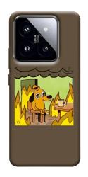 Чехол itsPrint Dog in the fire для Xiaomi 14 Pro