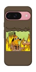 Чехол itsPrint Dog in the fire для Google Pixel 9