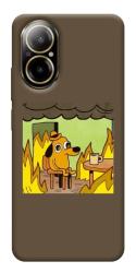 Чехол itsPrint Dog in the fire для Realme C67 4G
