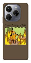 Чехол itsPrint Dog in the fire для TECNO Spark 20 Pro